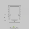 Рассеиватель для профиля 8x9, 12x9 (Белый, 10 м), ALM-0809-O-DF-10M 642088 Maytoni