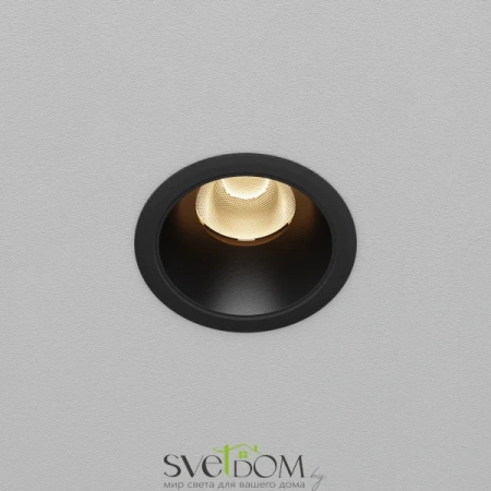 Встраиваемый светильник (Набор) Maytoni DL123-10W-3K-B Dip, 9Вт, LED, 3000K, Черный Maytoni