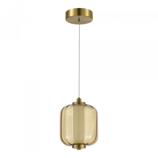SL1193.303.01 Подвес ST-Luce Латунь/Янтарный LED 1*10,8W 3000K SUMMER