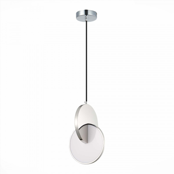 SL6107.113.01 Светильник подвесной ST-Luce Хром/Белый Хром LED 1*12W 3000K Eclisse