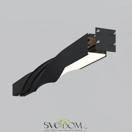 Радиусный профиль 35x35 Twist 180° черный ALM-3535R-B-T-180°-0.5M