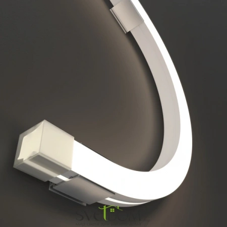 Гибкий неон с вертикальным изгибом позволяет создавать динамичные световые решения, огибая контуры в вертикальной плоскости. Мягкий рассеянный свет, направленный вверх, идеально подойдет для контурной подсветки потолков, ниш, элементов интерьера и фасадов | Svetdom.by