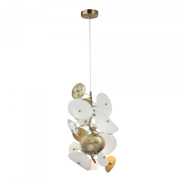 SL1518.303.05 Светильник подвесной ST-Luce Латунь/Белый G9 5*5W 4000K DAHLIA