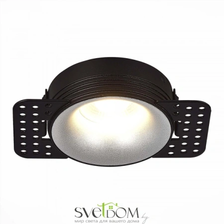 ST218.418.01 Св-к встр. Черный GU10 1*50W  IP20 D78xH30 165-265V Без ламп Встраиваемые светильники ST LUCE