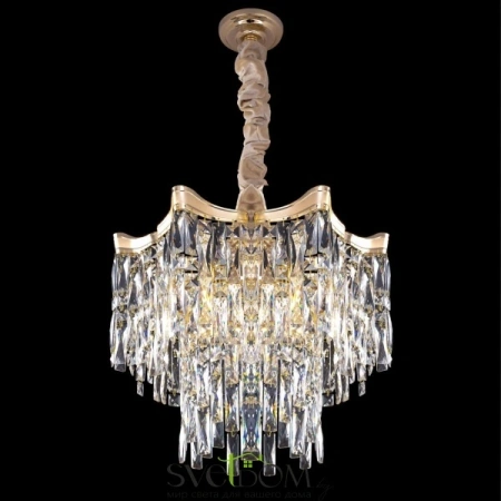 Citilux Моника CL308252 Люстра хрустальная подвесная Золото CITILUX