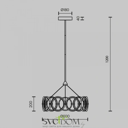 Подвесные светильники Maytoni MOD357PL-L40BS3K от Магазина Svetdom.by