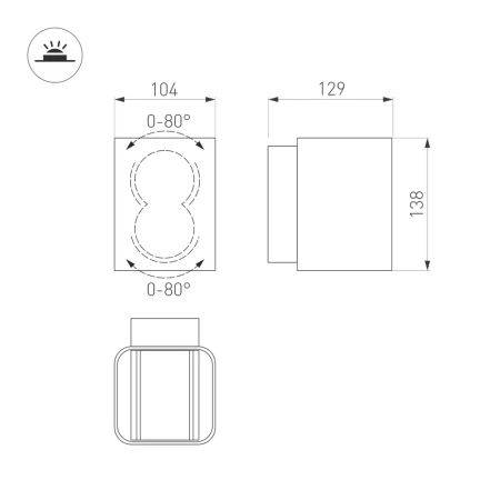 Светильник LGD-Wall-Vario-J2R-12W Warm White Arlight 022002 Arlight