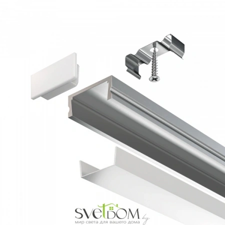 Алюминиевый  профиль накладной 15x6 ALM001S-2M