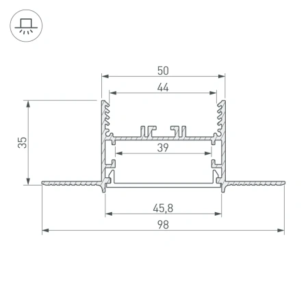 Угол SL-LINIA45-FANTOM Arlight 030106 Arlight