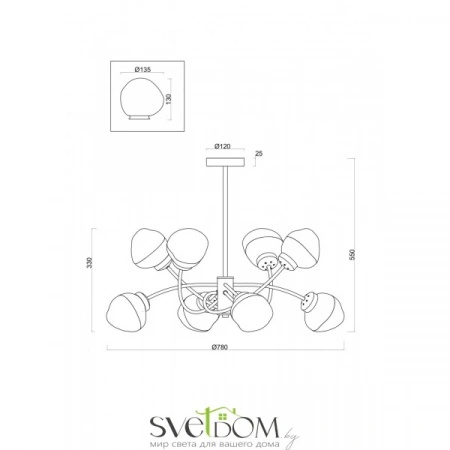 ЛюстрыFR8017PL-08MG Freya | Svetdom.by