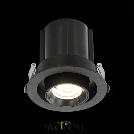 ST702.348.12 Св-к встр. Черный LED 1*12W 4000K 900Lm Ra80 24° IP20 D90xH92 180-240V Встраиваемые светильники ST LUCE