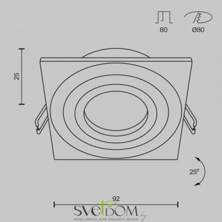 Встраиваемые светильники Maytoni DL024-2-01W от Магазина Svetdom.by