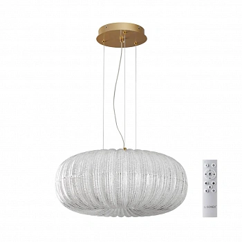 7720/48L PIKO LED Светильник металл/стекло/прозрачный/золотой LED 48Вт 3000-6500K D500 IP20 пульт ДУ ANGELO