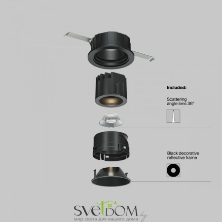 Встраиваемые светильники Maytoni DL057-7W3K-B от Магазина Svetdom.by