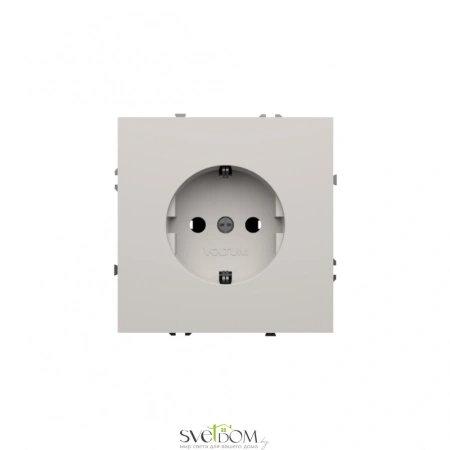 Розетки электрические с заземлением Voltum S70 VLS040102  Voltum VLS040102
