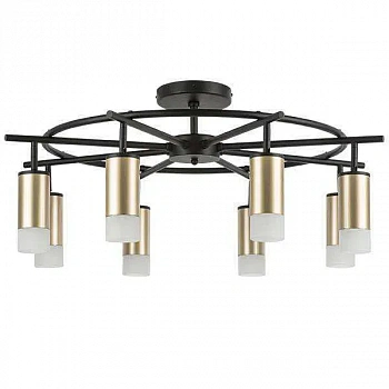 Lightstar LR7184081 Люстра RULLO 8х50W GU10 ЧЕРНЫЙ/ЗОЛОТО (571718+214440-8+202431-8)