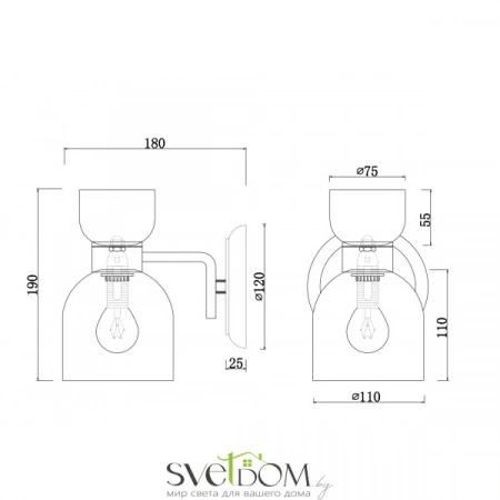 Бра и настенные светильники FR5094WL-01G Freya | Svetdom.by