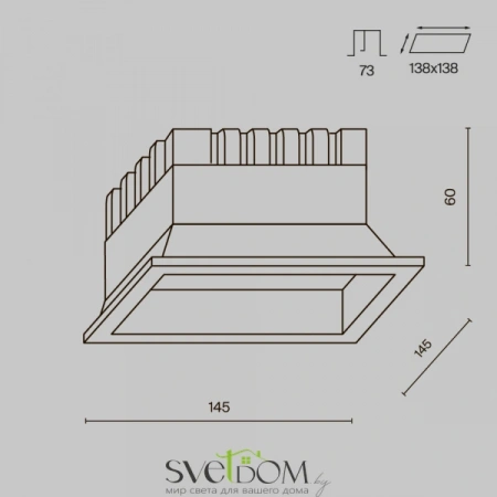 Встраиваемые светильники Maytoni DL056-18W3-4-6K-W от Магазина Svetdom.by