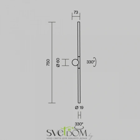 Настенные светильники MOD432WL-L9B3K Maytoni | Svetdom.by
