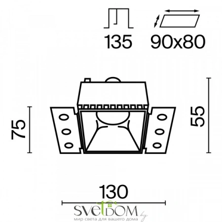 Встраиваемые светильники Maytoni DL051-01-GU10-SQ-W от Магазина Svetdom.by