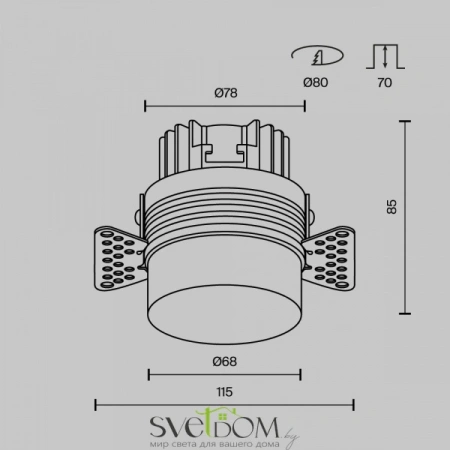 Встраиваемые светильники Maytoni DL065-12W3K-TRS-W от Магазина Svetdom.by