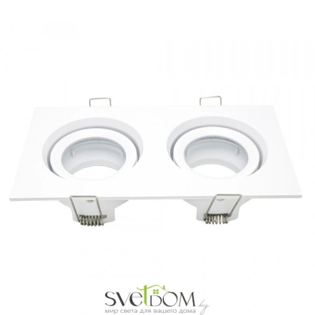 ST255.528.02 Св-к встр. Белый GU10 2*50W  IP65 L180xW90xH40 220V Без ламп Встраиваемые светильники ST LUCE