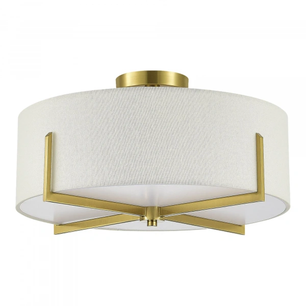 SLE3010-302-04 Светильник потолочный Латунь/Белый E27 4*60W LINTON