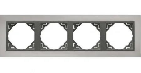 4-х местная рамка Logus90 Metallo Efapel 90940 TRS