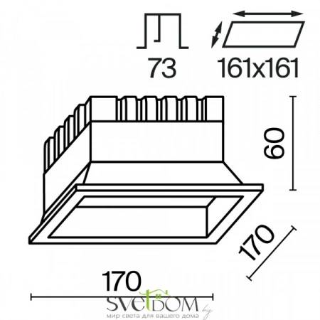 Встраиваемые светильники Maytoni DL056-24W3-4-6K-W от Магазина Svetdom.by