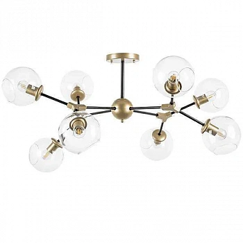 Lightstar 785083 Люстра BETA 8x40W E27 ЗОЛОТО/ЧЕРНЫЙ