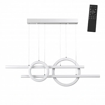 359182 OVER NT23 164 белый Светильник подвесной диммируемый, в комплекте пульт ДУ IP20 LED 4000К 116W 220V ONDO