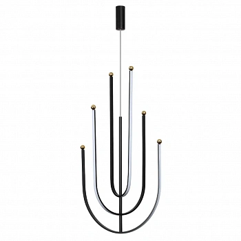 6633/70L HIGHTECH ODL24 159 металл/черный/акрил Подвесной светильник (регулирумые рожки) LED 70W 3000K 220V MEMFI