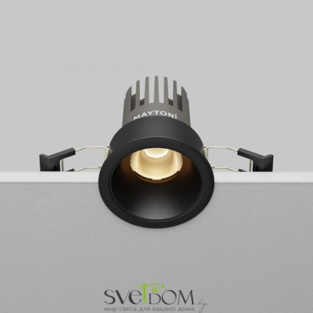 Встраиваемый светильник (Набор) Maytoni DL123-10W-3K-B Dip, 9Вт, LED, 3000K, Черный Maytoni