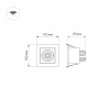 Светильник CL-KARDAN-S102x102-9W Day (WH-BK, 38 deg) Arlight 024125 Arlight