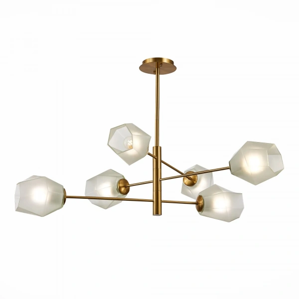 SLE205202-06 Светильник потолочный Латунь/Белый E27 6*60W TERRAMO