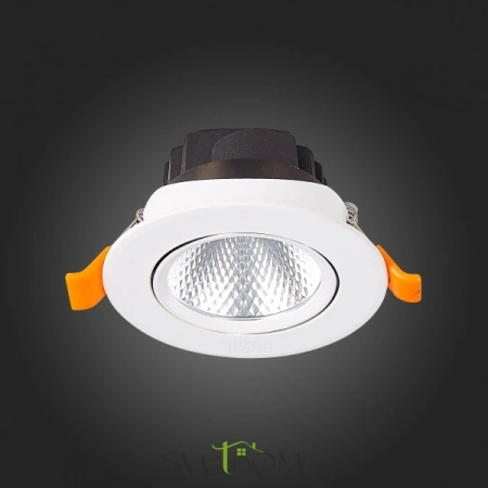 ST211.548.06.24 Св-к встр. Белый LED 1*6W 4000K 480Lm Ra80 24° IP20 D86xH50 220-240V Встраиваемые светильники ST LUCE