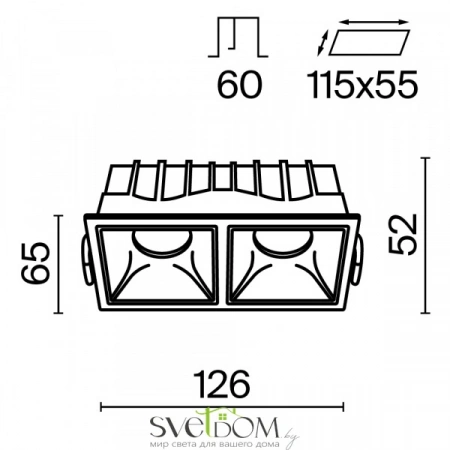 Встраиваемые светильники Maytoni DL043-02-10W3K-SQ-WB от Магазина Svetdom.by
