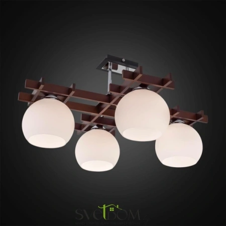 Citilux Нарита CL114141 Люстра деревянная Венге Хром CITILUX