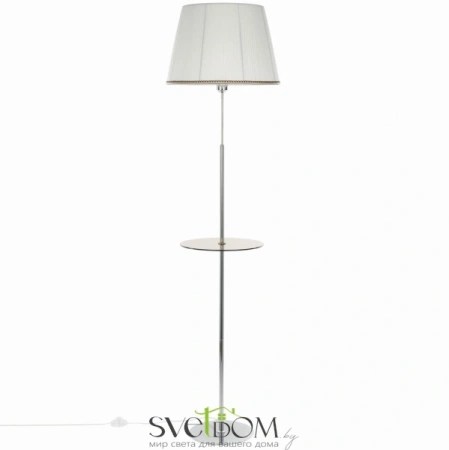 Citilux Линц CL402970T Торшер хром со столиком и белым абажуром CITILUX