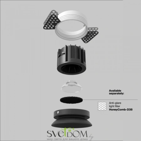 Фото Встраиваемые светильники Maytoni DL058-12W3K-TRS-B Встраиваемые светильники Maytoni DL058-12W3K-TRS-B от Магазина Svetdom.by