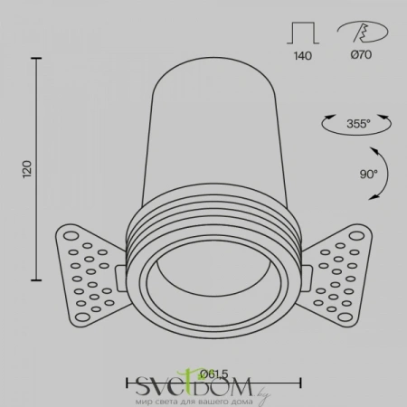 Встраиваемые светильники Maytoni DL125-L12-3K-TRS-W от Магазина Svetdom.by
