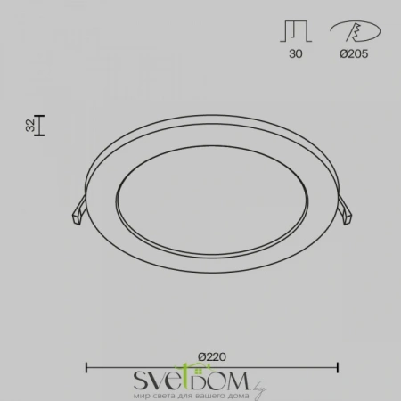 Встраиваемые светильники Maytoni DL018-6-L18W от Магазина Svetdom.by