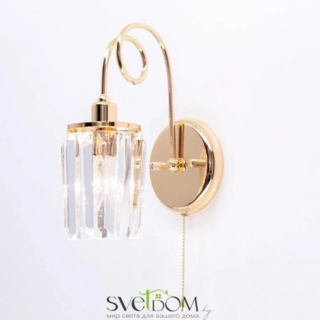 Citilux Синди CL330312 Бра хрустальное с выключателем Золото CITILUX