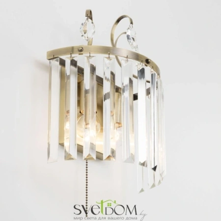 Citilux Инга CL335323 Бра хрустальное с выключателем Бронза CITILUX
