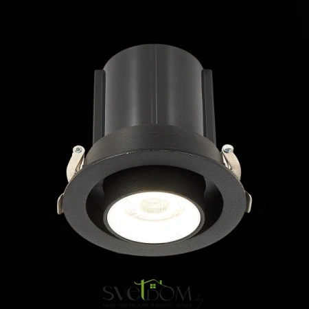 ST702.448.12 Св-к встр. Черный LED 1*12W 4000K 900Lm Ra80 24° IP20 D90xH92 180-240V Встраиваемые светильники ST LUCE