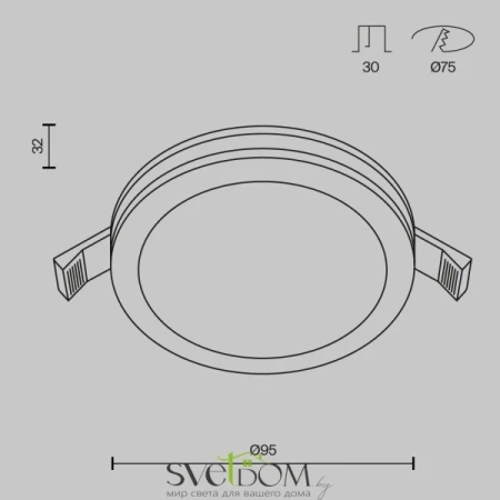 Встраиваемый светильник Technical DL303-L12B Maytoni