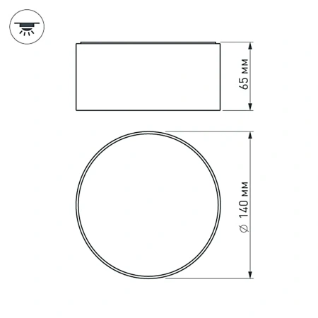 Светильник SP-RONDO-140B-18W Day White Arlight 022237 Arlight