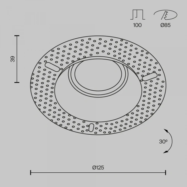 Встраиваемый светильник Technical DL042-01W