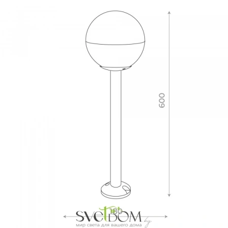 SL9000.405.01 Светильник уличный наземный ST-Luce Черный/Белый E27 1*40W OMBRA ST LUCE