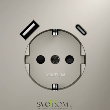 Розетка с USB, A+C Voltum S70 VLS040503  Voltum
